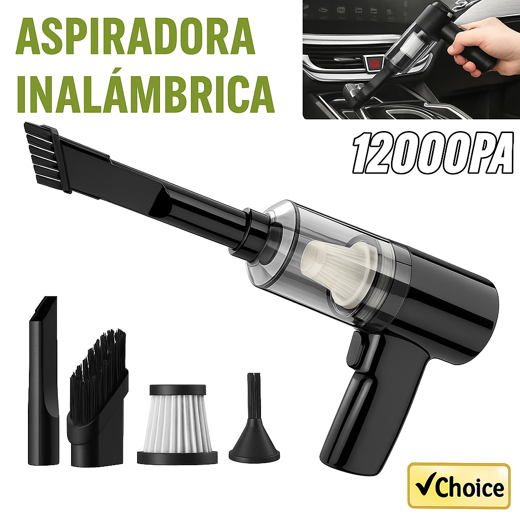 Mini Aspiradora Portátil 3 en 1 – ¡Limpieza sin esfuerzo en segundos!