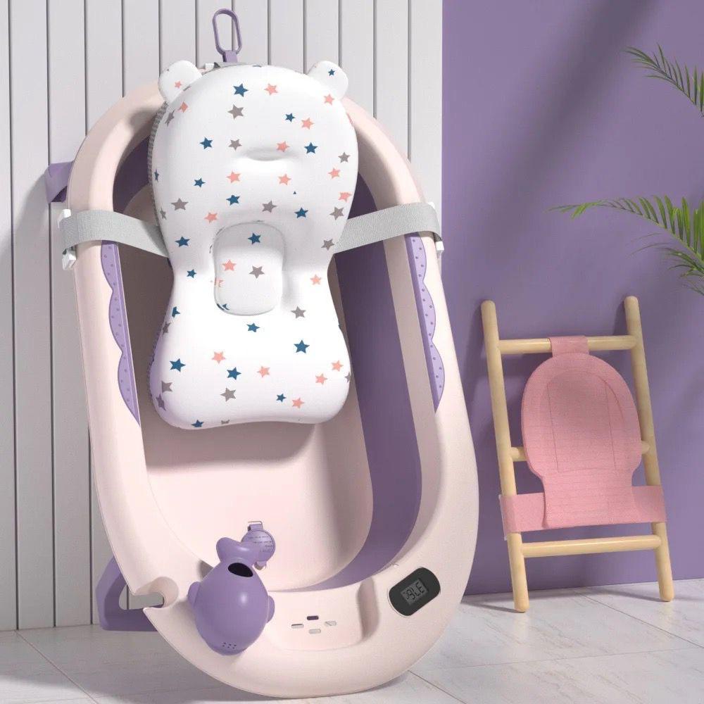 Bañera Plegable con Termómetro – Seguridad y Comodidad para tu Bebé