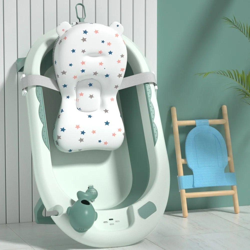 Bañera Plegable con Termómetro – Seguridad y Comodidad para tu Bebé