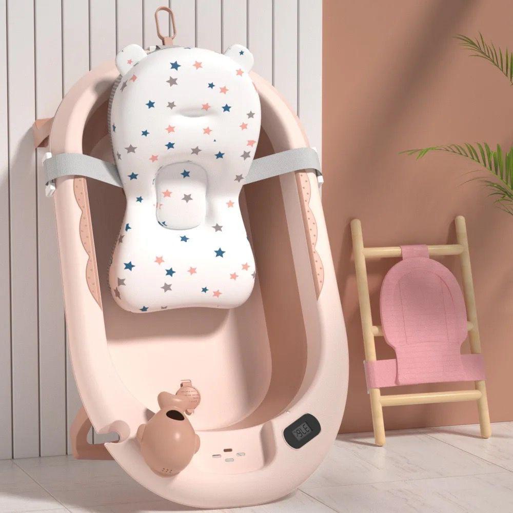 Bañera Plegable con Termómetro – Seguridad y Comodidad para tu Bebé