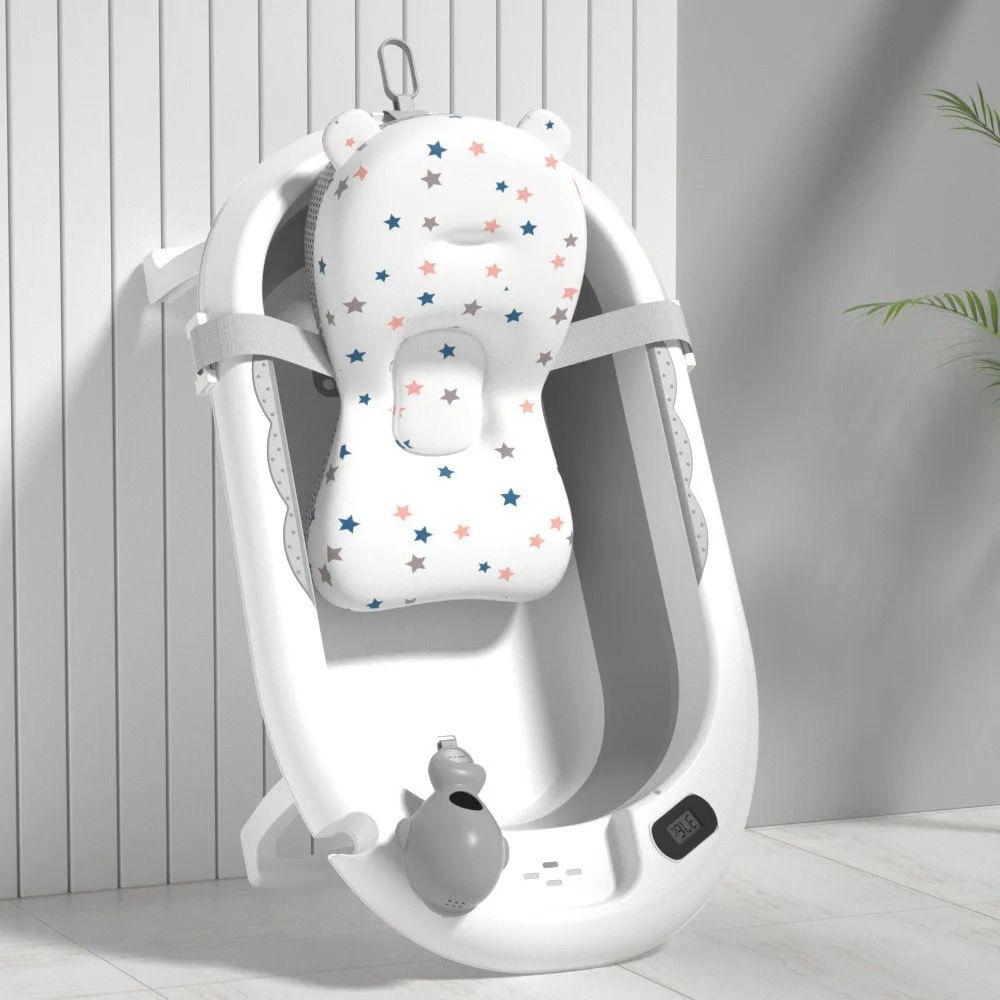 Bañera Plegable con Termómetro – Seguridad y Comodidad para tu Bebé