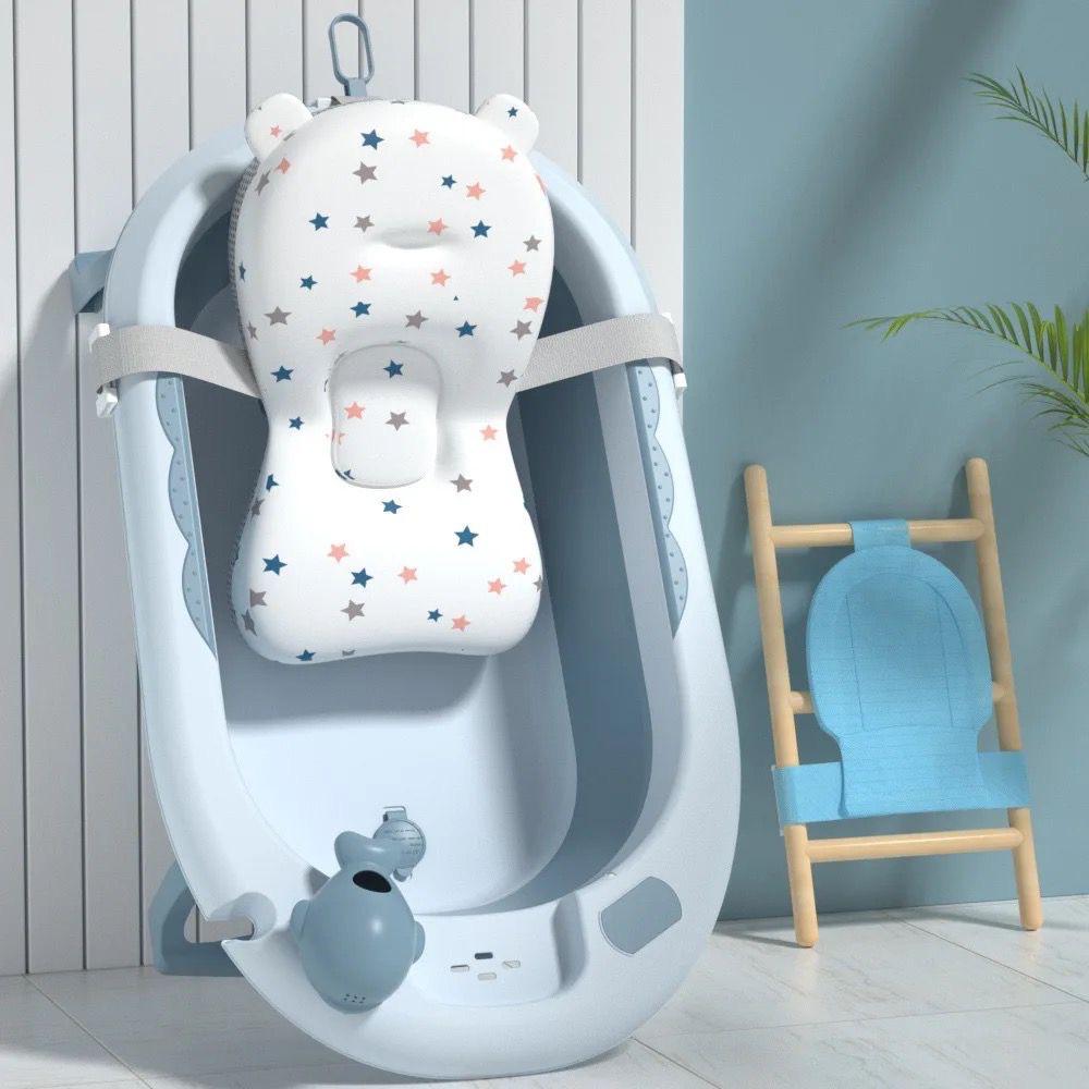 Bañera Plegable con Termómetro – Seguridad y Comodidad para tu Bebé