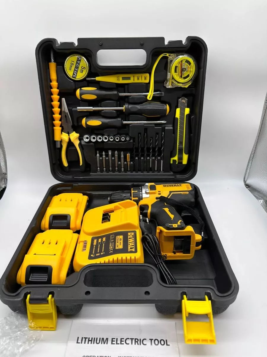 🔧 Kit de Herramientas DEWALT 128V – ¡Todo lo que necesitas en un solo estuche!