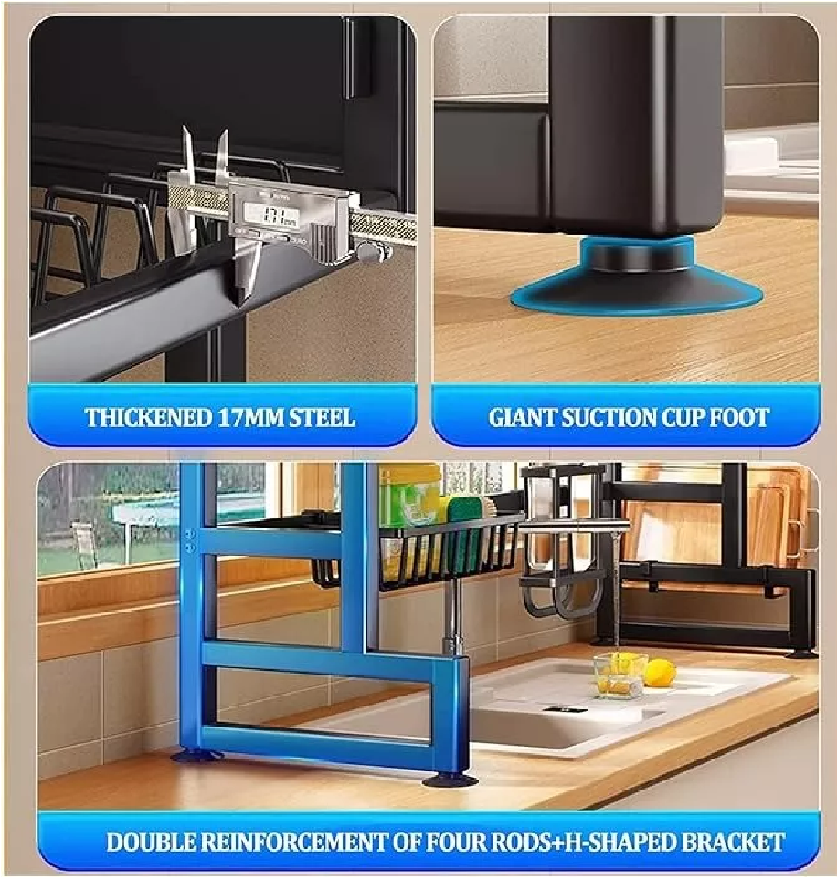 Escurridor de Platos con Gabinete y Repisa Multifuncional!