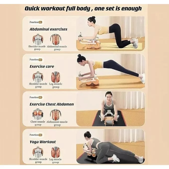 .  🏋️ Rodillo de Ejercicios AB – Entrena en Casa Como un Profesional