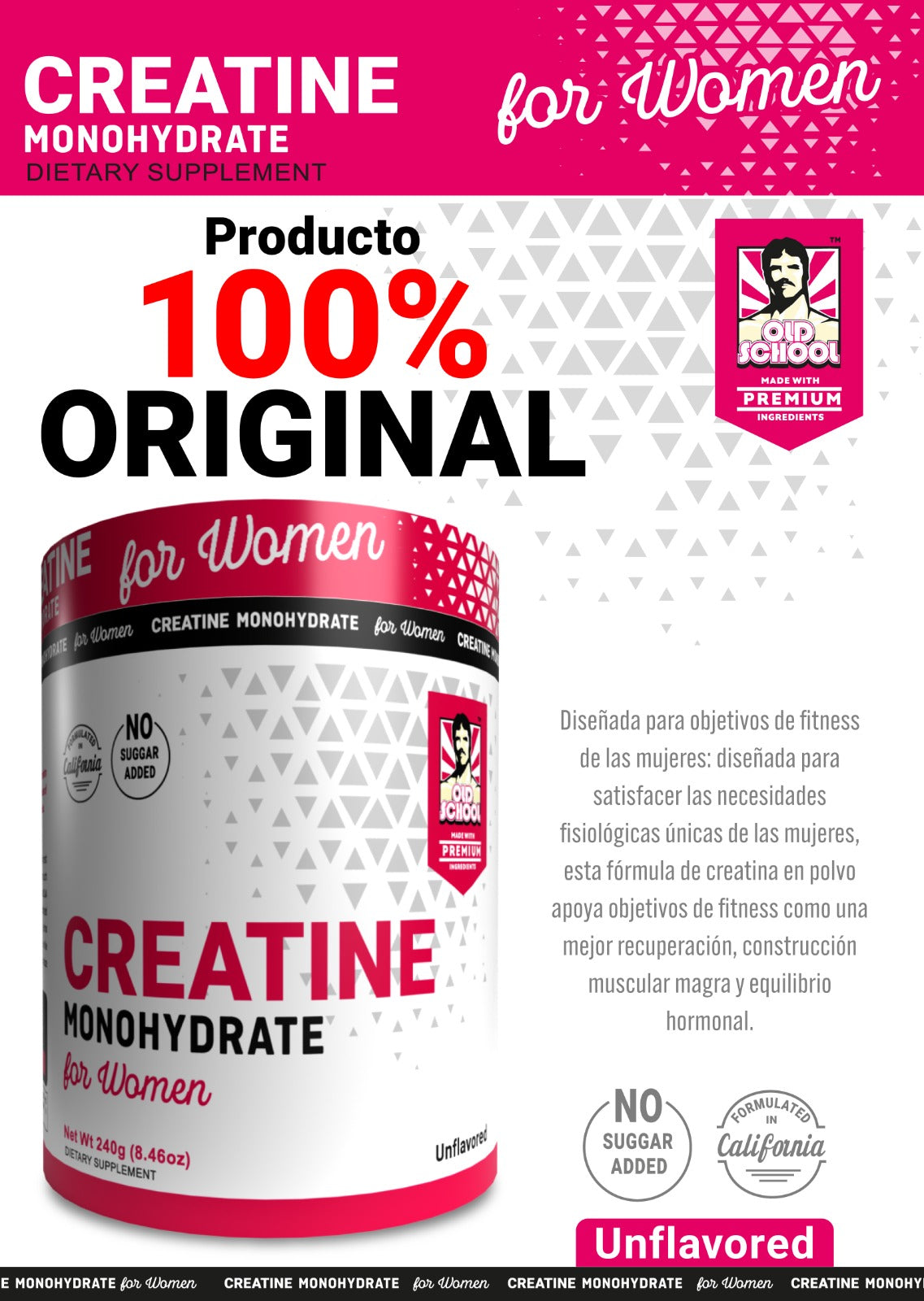 🌸 Creatina Monohydrate for Women 🌸