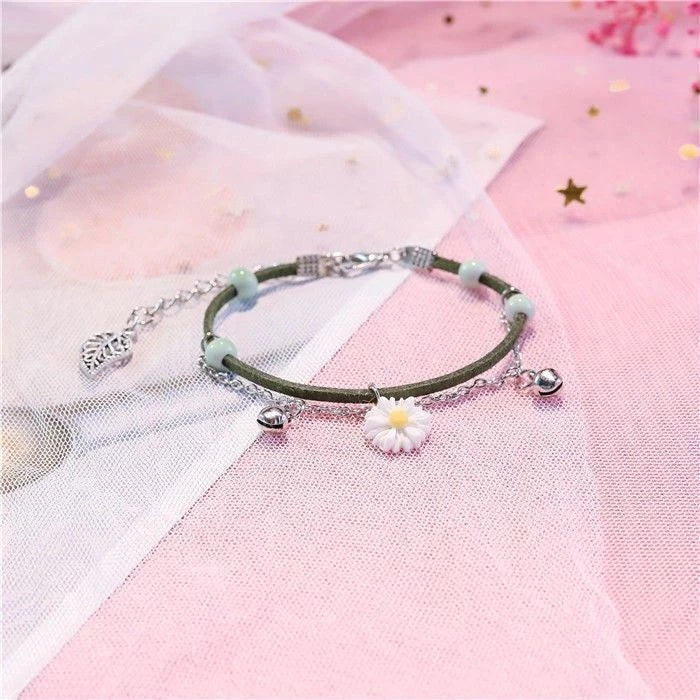 Reloj Ulzzang con Pulsera de Margarita – ¡Oferta por tiempo limitado!